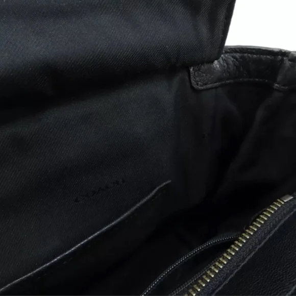 Coach Swagger Black Leather 27 2 Way Leather Handbag W/COA - Picture 6 of 15